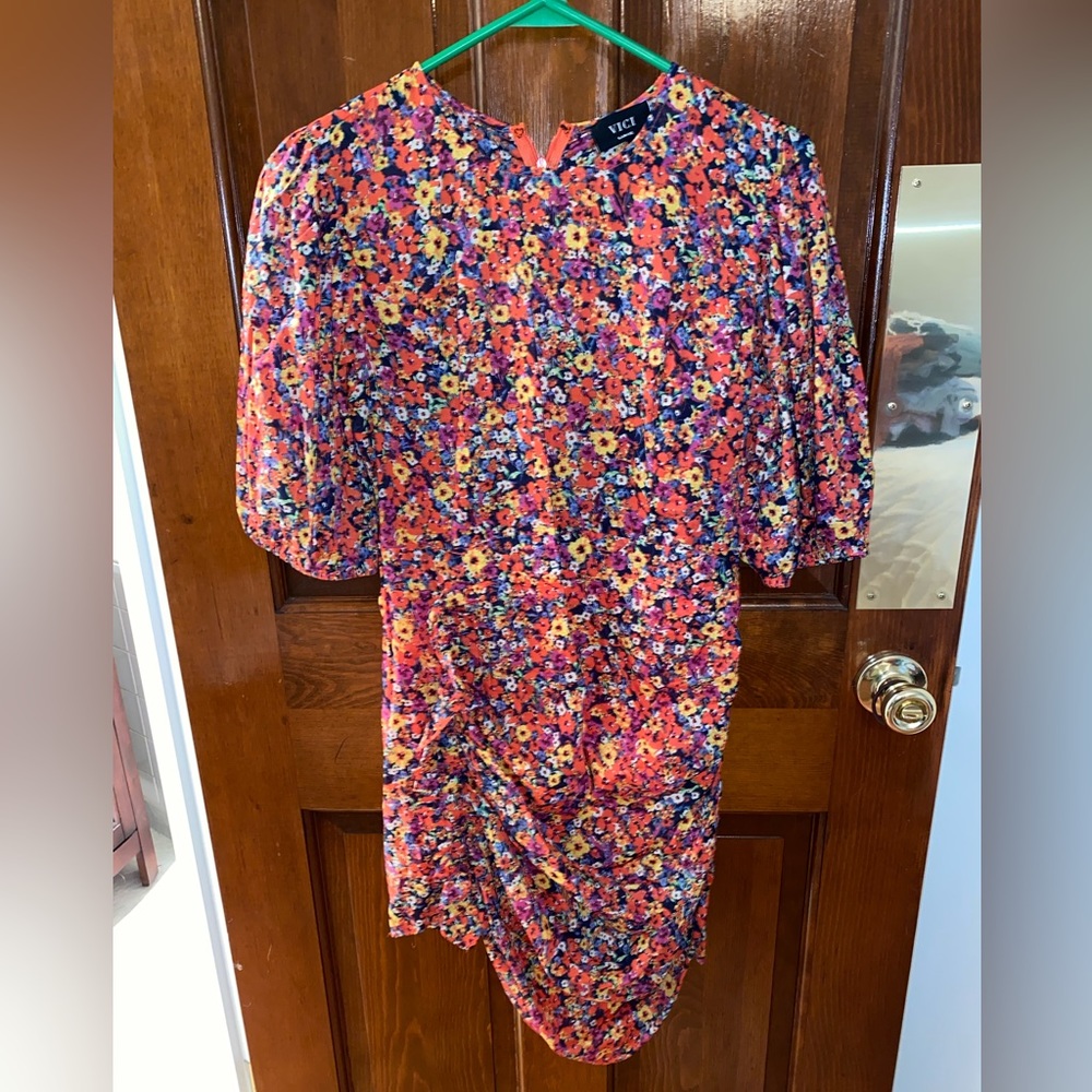 Vici floral mini dress